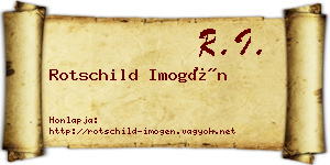 Rotschild Imogén névjegykártya